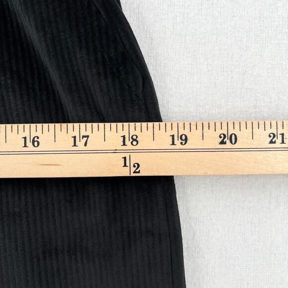 VICTORIAS SECRET Ribbed Velour Jogger Pants Womens Small Black Velvet NEW - Picture 13 of 15